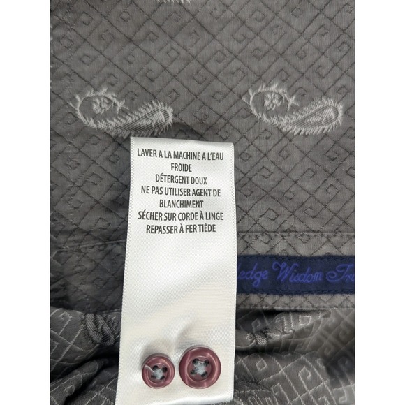 Robert Graham Bayview Paisley Jacquard Long Sleeve Button Flip Shirt Mens 3XL - Picture 8 of 9